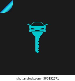 Map pointer car keys vector icon