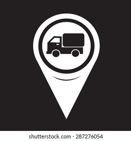 Map Pointer Car Truck Icon