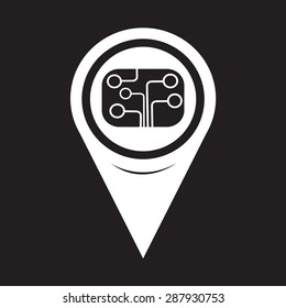 Map Pointer Circuit Board Icon