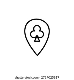 Mapa de palos de puntero palos de tarjeta logo signo de icono