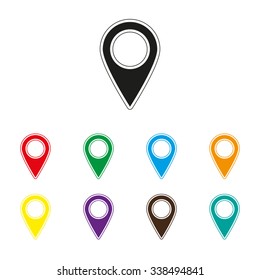 Map pointer - color vector icon