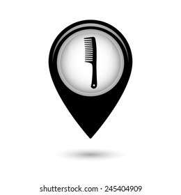Map pointer with Comb icon