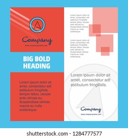 Map pointer Company Brochure Title Page Design. Company profile, annual report, presentations, leaflet Vector Background