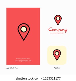 Map pointer Company Logo App Icon and Splash Page Design. Creative Business App Design Elements