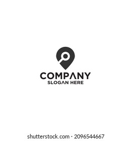 Map Pointer with electronic vector icons