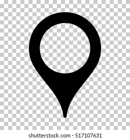Map Pointer EPS vector pictograph. Illustration style is flat iconic black symbol.