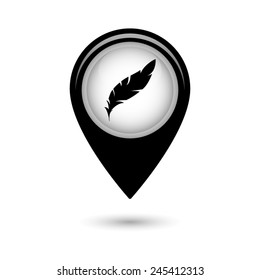 Map pointer with Feather icon