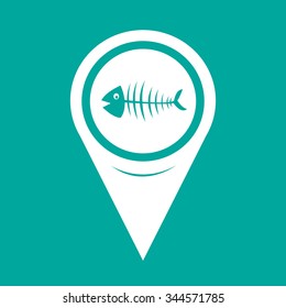 Map Pointer Fish skeleton