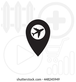 Map pointer flat icon