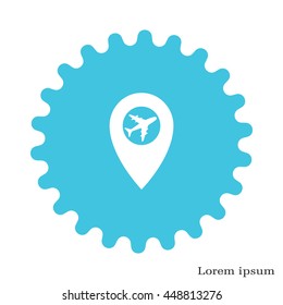 Map pointer flat icon