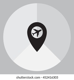 Map pointer flat icon