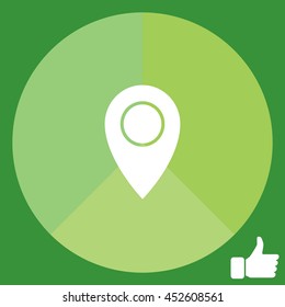 Map pointer flat icon