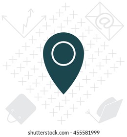 Map pointer flat icon