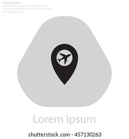 Map pointer flat icon