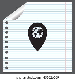 Map pointer flat icon