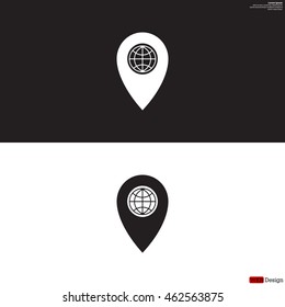 Map pointer flat icon