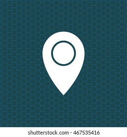 Map pointer flat icon