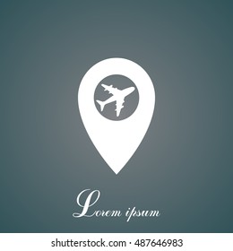 Map pointer flat icon