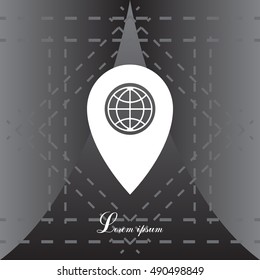 Map pointer flat icon