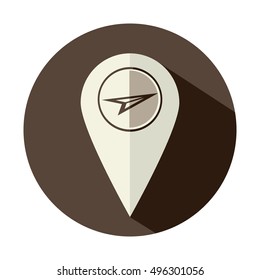 Map pointer flat icon