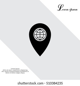 Map pointer flat icon