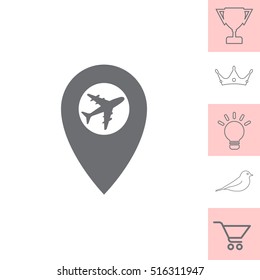 Map pointer flat icon
