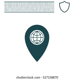 Map pointer flat icon