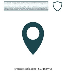 Map pointer flat icon