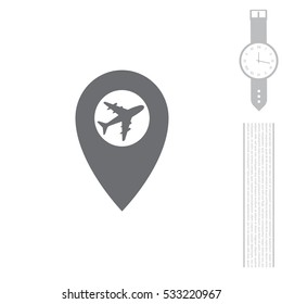 Map pointer flat icon