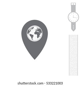 Map pointer flat icon