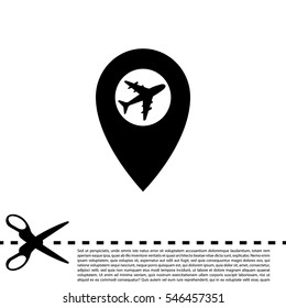 Map pointer flat icon