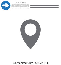 Map pointer flat icon
