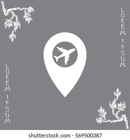 Map pointer flat icon