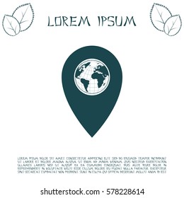 Map pointer flat icon