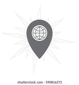 Map pointer flat icon
