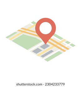 map pointer flat icon, location destination pin