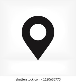 Map pointer flat icon, stock vector illustration flat design style