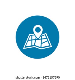Map pointer flat icon. Pointer symbol for your web site design, logo, app, UI. Vector illustration, EPS10.