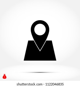 Map pointer flat icon, 

Vector EPS 10 illustration style