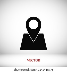 Map pointer flat icon, 

Vector EPS 10 illustration style
