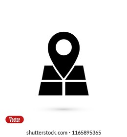 Map pointer flat icon, 

Vector EPS 10 illustration style