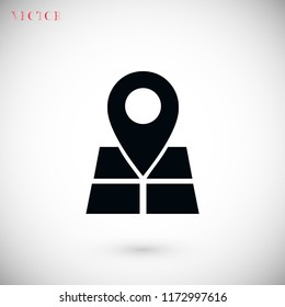 Map pointer flat icon, 

Vector EPS 10 illustration style
