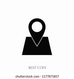 Map pointer flat icon, 

Vector EPS 10 illustration style