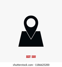 Map pointer flat icon, 

Vector EPS 10 illustration style