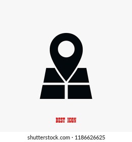 Map pointer flat icon, 

Vector EPS 10 illustration style