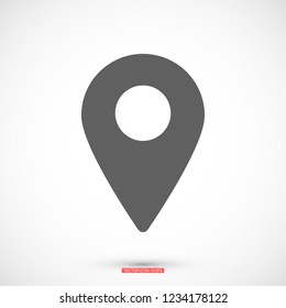 Map pointer flat icon. Vector  Eps 10 