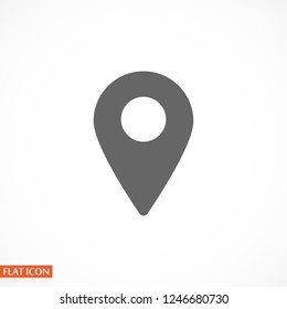 Map pointer flat icon. Vector  Eps 10 
