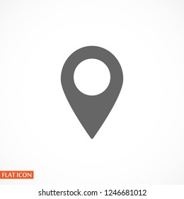 Map pointer flat icon. Vector  Eps 10 