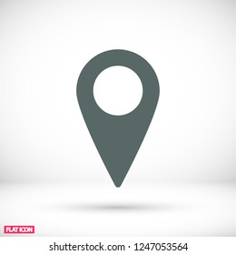 Map pointer flat icon. Vector  Eps 10 