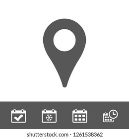 Map pointer flat icon, vector illustration